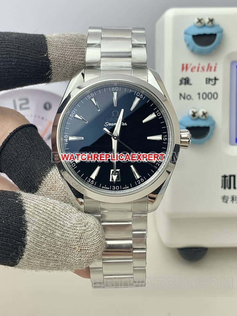 Omega VS Seamaster Super A super clone Relógio mecânico com mostrador preto de 150 metros 220.10.41 — detailed review and buying guide | Watch Replica Expert