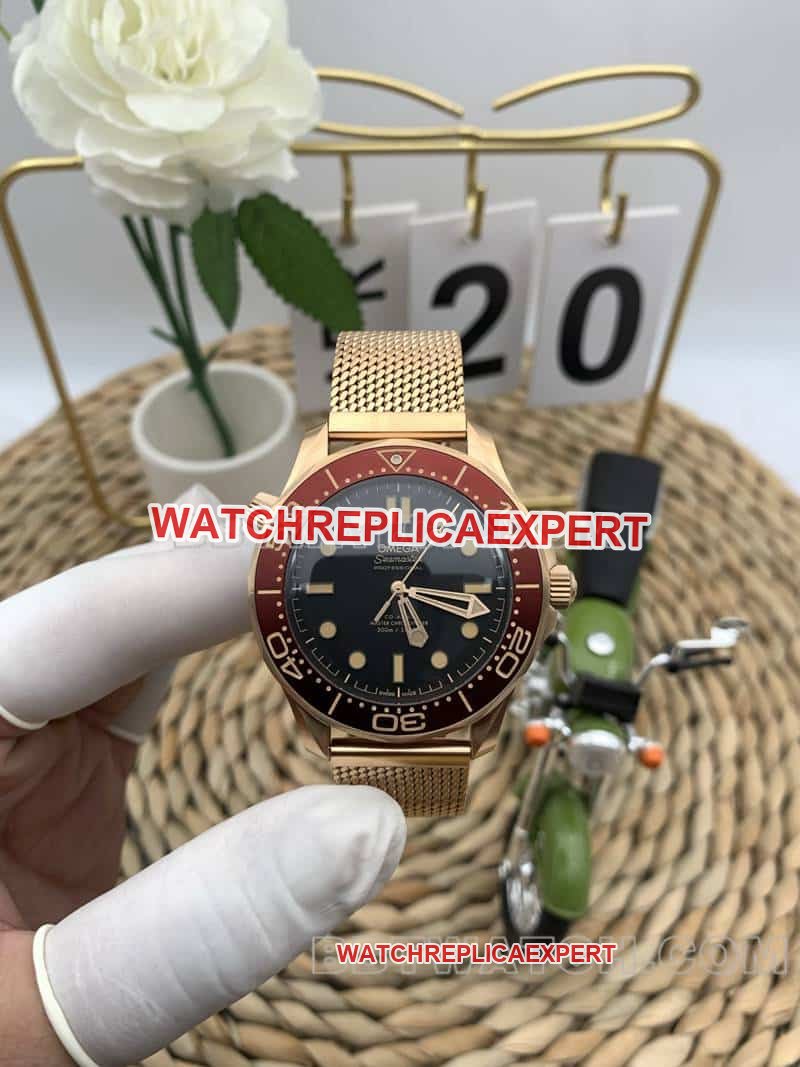Omega VS Seamaster 210.90.42 Bronze 42mm Mechanisches Zifferblatt Schwarz Top 1:1 Replik Uhr — luxury replica watch guide | Watch Replica Expert