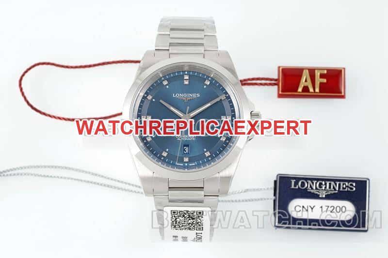 AF Factory Longines Conquest Top 1:1 Super Clone mechanische Uhr mit blauem Zifferblatt L3.430.4.97.6 34 mm — detailed review and buying guide | Watch Replica Expert