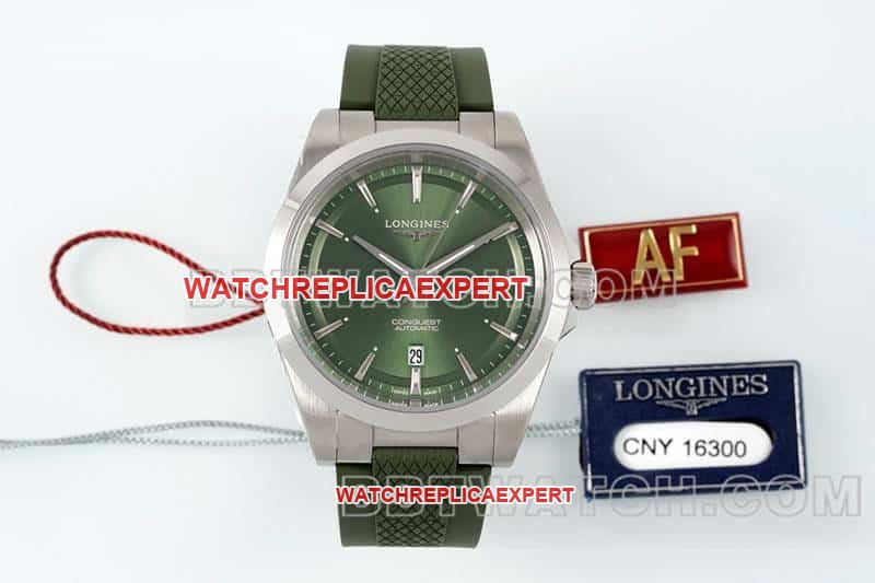 AF Factory Longines Conquest Super Clone Mostrador Verde Borracha Mecânica Modelo L3.830.4.02.9 — luxury replica watch guide | Watch Replica Expert