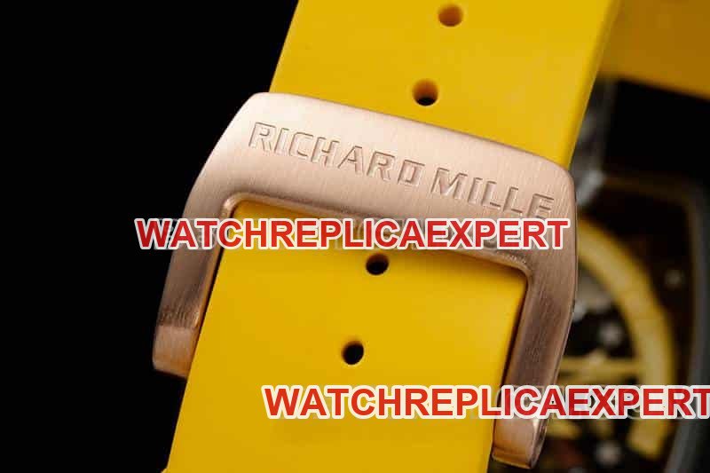 Richard Mille men's 1:1 super clone smiley tourbillon black shell yellow rubber model RM 88braceletlive photos