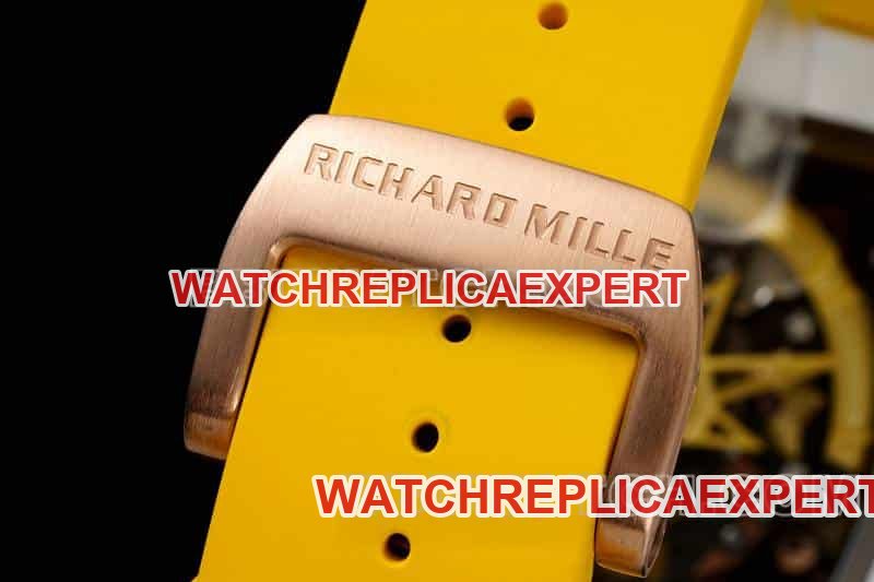 Richard Mille men's super clone smiley tourbillon white shell yellow rubber RM 88braceletlive photos