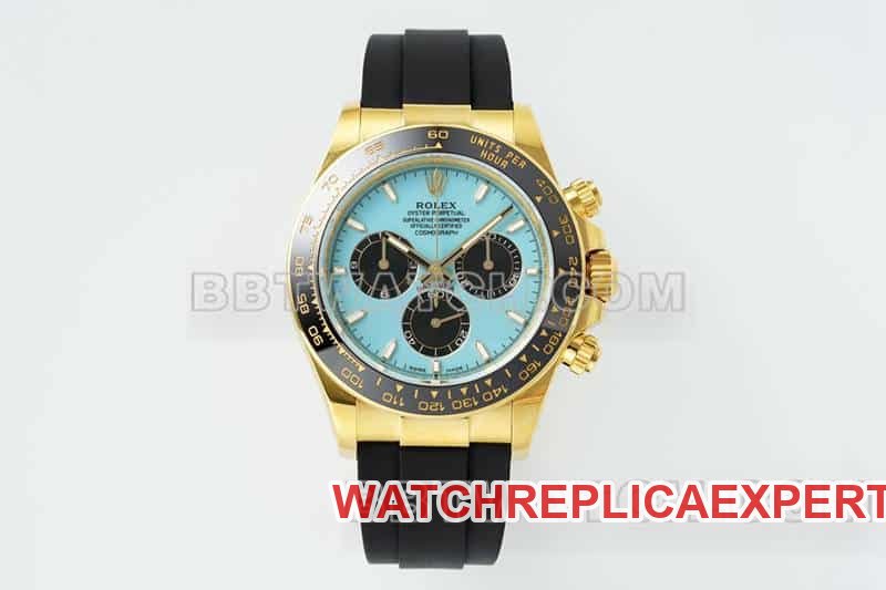 Rolex APS Factory Daytona 1:1 Super A Fine Imitação Azul Mostrador Caixa Dourada Pulseira de Borracha Mecânica 126518 — luxury replica watch guide | Watch Replica Expert