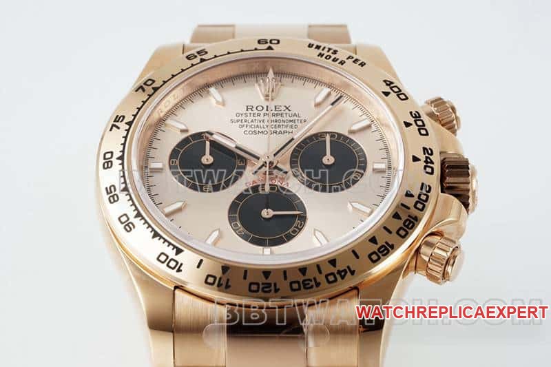 APS factory Rolex Daytonatop-tier 1:1high-quality replica pink disc rose goldsteel bracelet model 116505front live photo