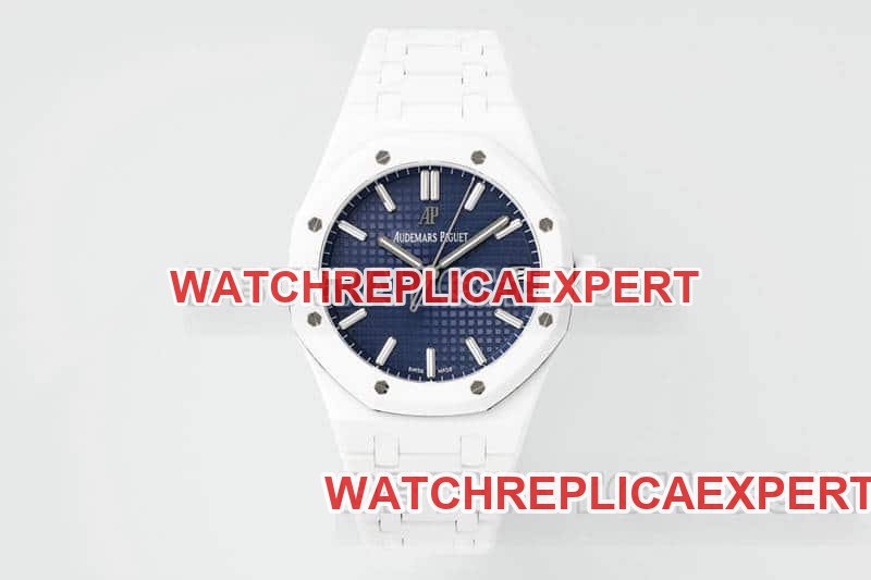 Audemars Piguet Royal Oak APS Factory 15500 mostrador azul relógio mecânico de cerâmica branca réplica superior — luxury replica watch guide | Watch Replica Expert