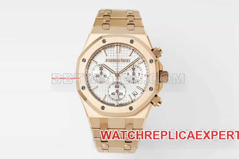 Audemars Piguet APS Factory Royal Oak 1:1 Réplica superior com mostrador branco em ouro rosa relógio mecânico 26240 — luxury replica watch guide | Watch Replica Expert