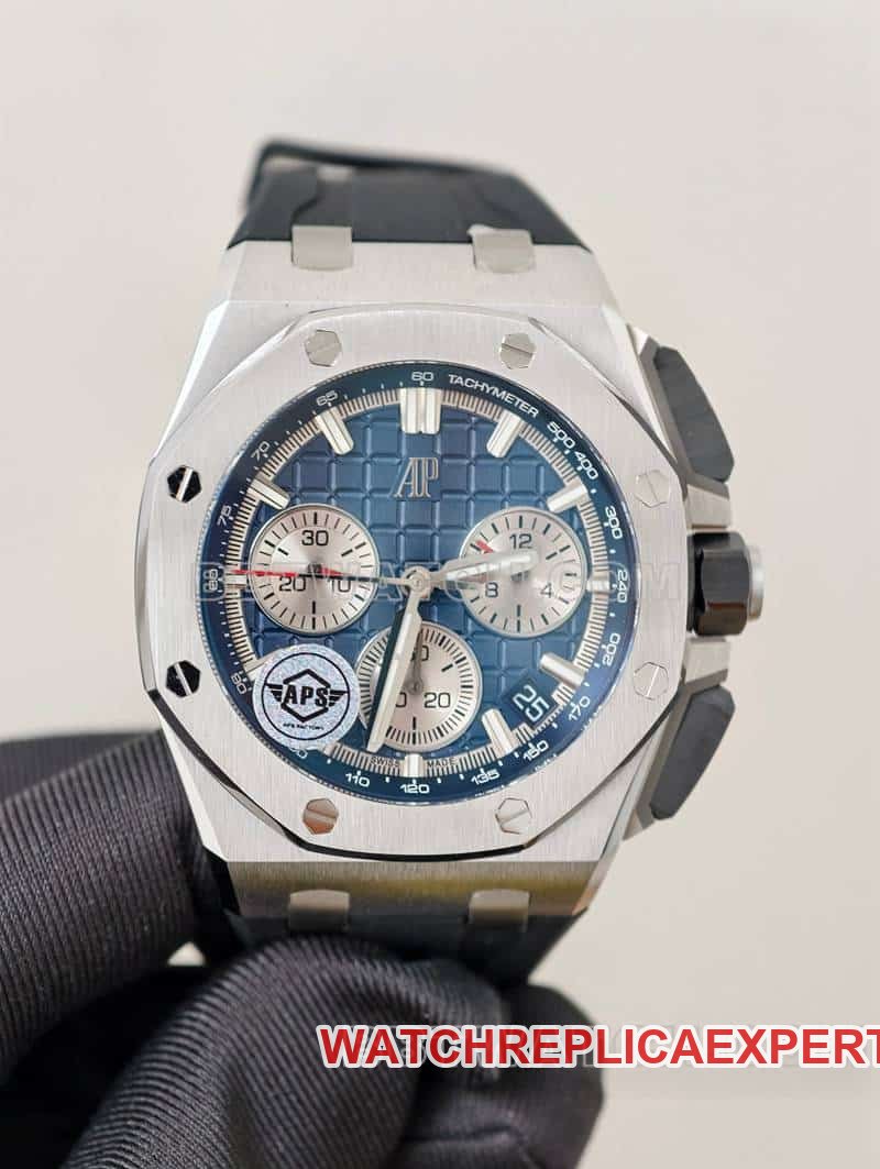Audemars Piguet Royal Oak Offshore 26420 APS Factory 1:1 Relógio mecânico com mostrador azul super clone — luxury replica watch guide | Watch Replica Expert