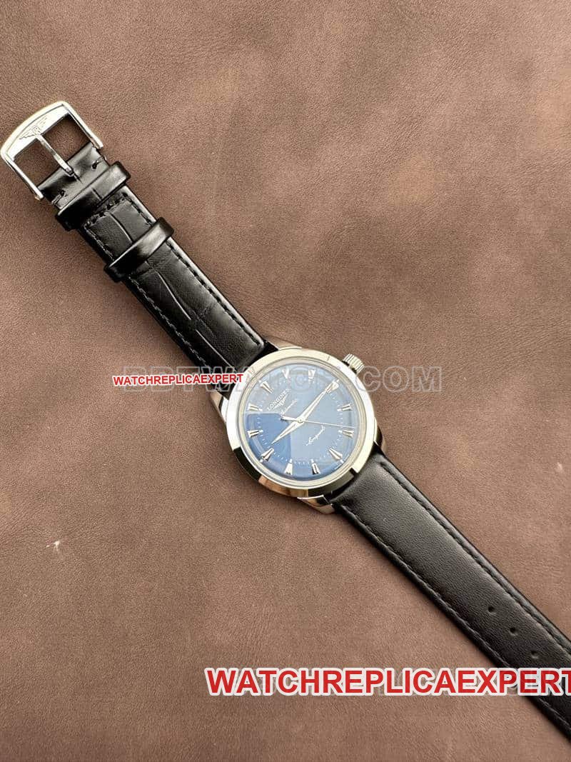 AF FactoryLongines Concast stop-tier 1:1high-quality replicablue dialleather strap front live photo
