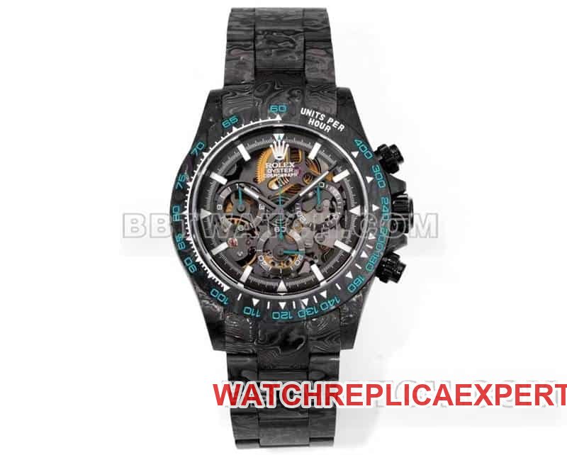 Rolex TW Factory Daytona Super A Super Clone Carbon Fiber Skeleton Dial Mechanische Modelle mit schwarzem Stahlarmband — detailed review and buying guide | Watch Replica Expert