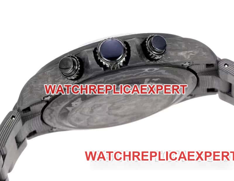 TW factory Rolex Daytona super clone carbon fiber hollow plate black steel bracelet side live photo
