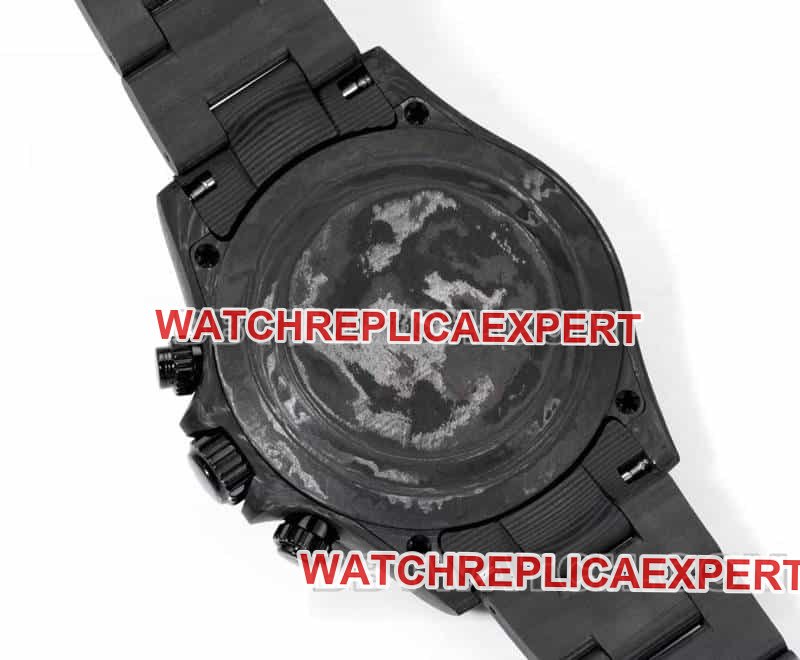 TW factory Rolex Daytona super clone carbon fiber hollow plate black steel bracelet caseback live photo