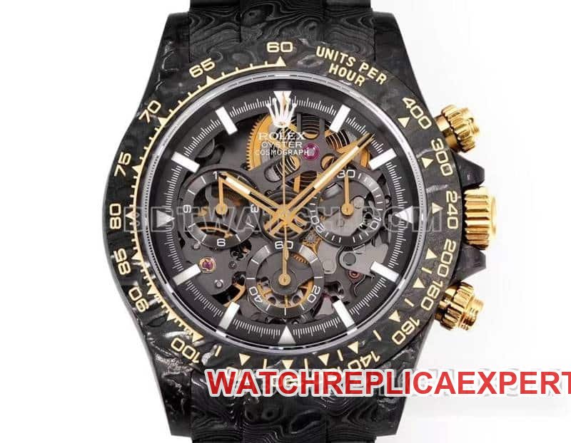 TW factory Rolex Daytonatop-tier 1:1super clone carbon fiber hollow plate black steel bracelet front live photo