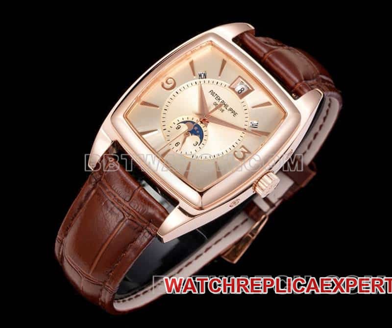 TW factory Patek Philippe complicated function timepiece 1:1top-tier replica silver white dialrose gold5135front live photo