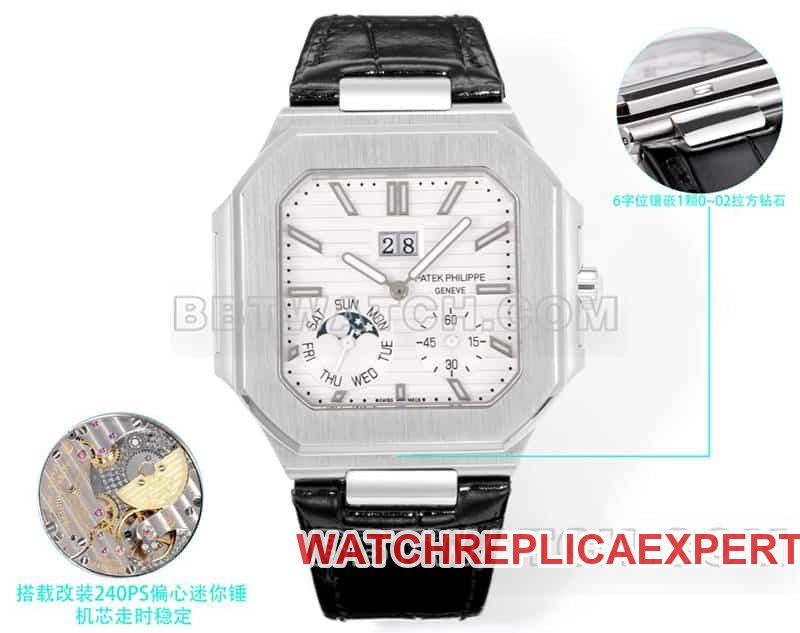 Patek Philippe CUBITUS 5822 3K Factory One-to-One Top Replica mechanisches Gürtelmodell mit weißem Zifferblatt — detailed review and buying guide | Watch Replica Expert