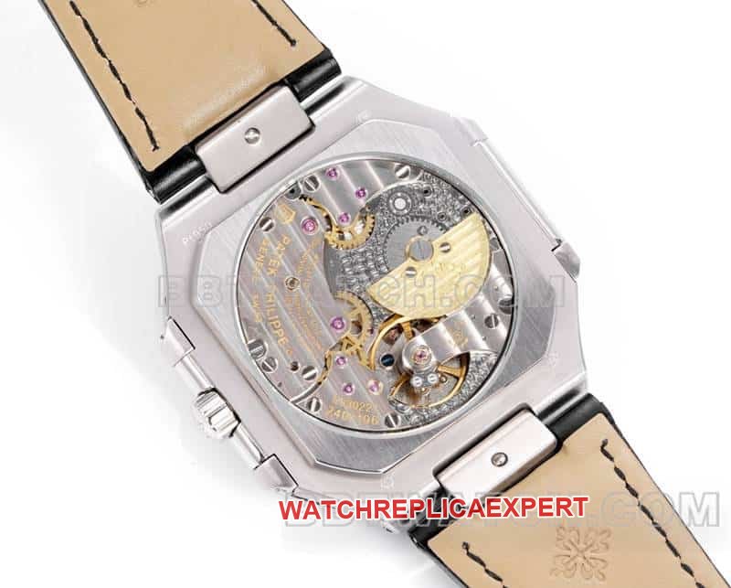 3K FactoryPatek PhilippeCUBITUS1:1top-tier replicawhite dialleather strap model 5822caseback live photo