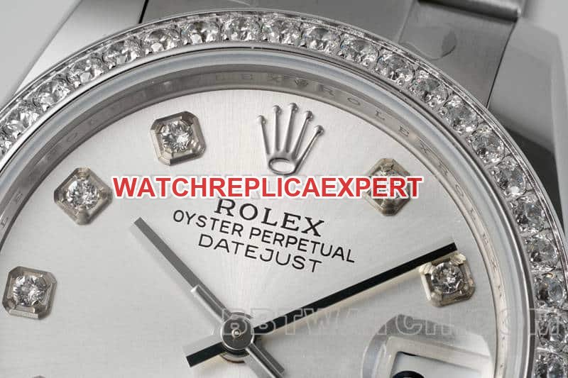 ARF FactoryRolex log super clone silver gray plate 31mm three grid link 278384front live photo