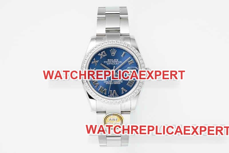 Rolex 31 mm ARF Datejust Cadran bleu Lunette en diamant Chiffres romains Mécanique à trois maillons 278384 — detailed review and buying guide | Watch Replica Expert