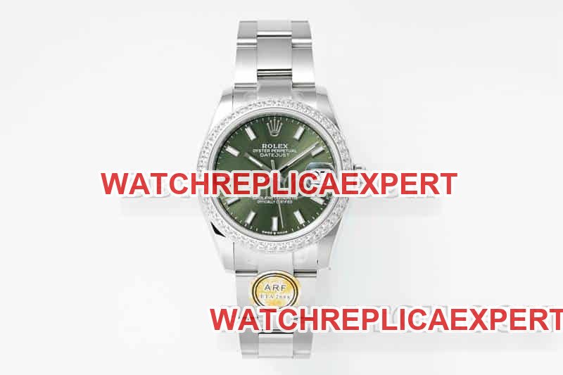 Rolex Datejust 31mm ARF 1:1 Super Clone Cadran Vert Lunette Diamant Mécanique Trois Maillons 278384 — luxury replica watch guide | Watch Replica Expert