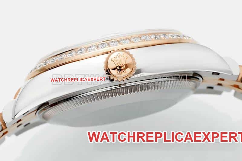 ARF FactoryRolex log top-tier 1:1high-quality replica purple plate diamond bezel31mm intergold five-lattice chain link278381side live photo