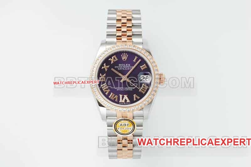 Rolex Datejust 31 mm ARF 1: 1 Super Clone Cadran violet Lunette en diamant Mécanique à cinq maillons 278381 — detailed review and buying guide | Watch Replica Expert