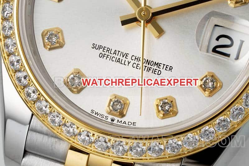 ARF FactoryRolex log top-tier 1:1high-quality replica high plate diamond bezel31mm intergold five-lattice chain link278383front live photo