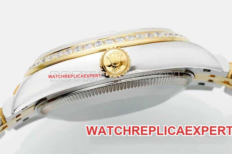ARF FactoryRolex log top-tier 1:1high-quality replica high plate diamond bezel31mm intergold five-lattice chain link278383side live photo