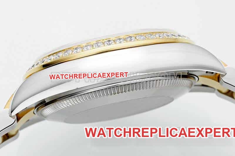 ARF FactoryRolex log 1:1super clonegreen dialdiamond bezel31mm gold three grid link 278383side live photo