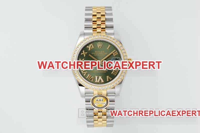 31mm ARF Rolex Datejust Super Clone Cadran Vert Lunette Diamant Mécanique Cinq Maillons 278383 — luxury replica watch guide | Watch Replica Expert