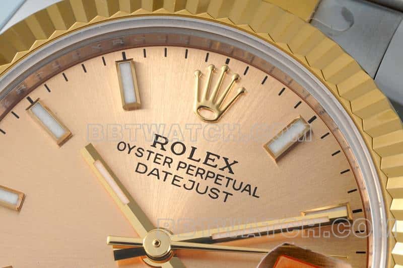 ARF FactoryRolex log top-tier 1:1super clone gold plate 31mm gold three-lattice chain link 278273front live photo