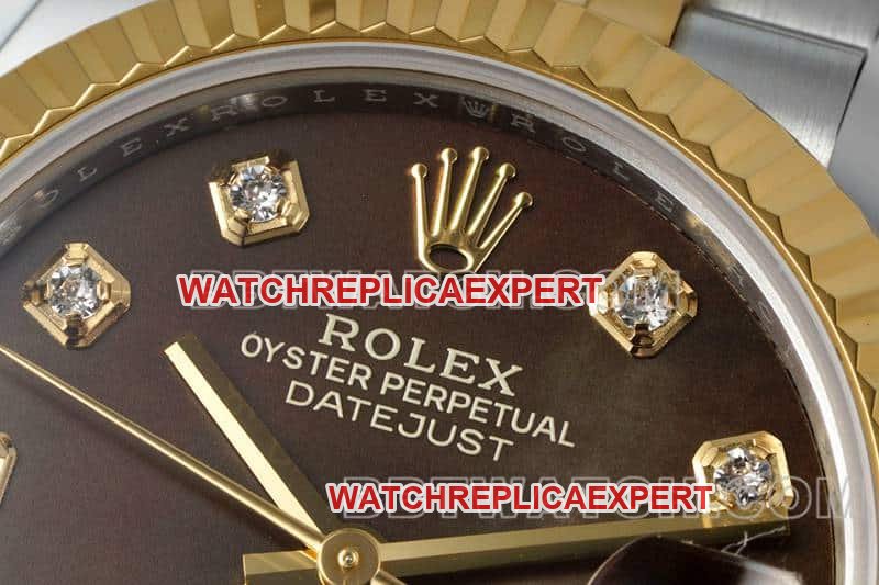 ARF FactoryRolex log top-tier 1:1high-quality replica black mother-of-pearl plate 31mm gold five-grid chain link 278273front live photo
