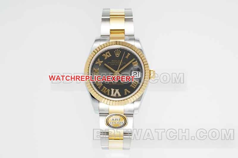 31mm usine ARF log top 1:1 imitation cadran noir Rolex mécanique intergold trois maillons 278273 — luxury replica watch guide | Watch Replica Expert