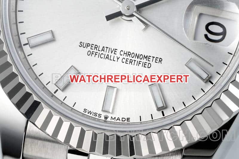 ARF FactoryRolex log 1:1super clonesilver dial stick hour markers 31mm five grid link 278274front live photo
