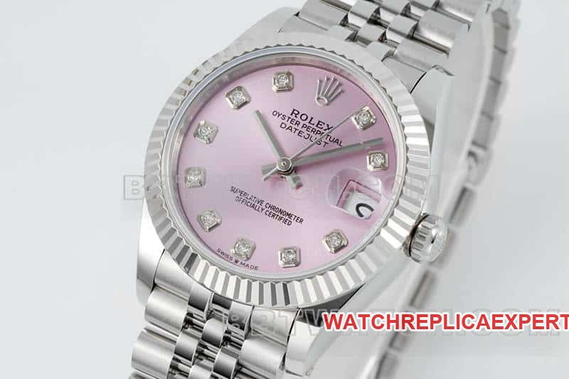 ARF FactoryRolex log 1:1top-tier replica pink plate 31mm five grid link 278274front live photo
