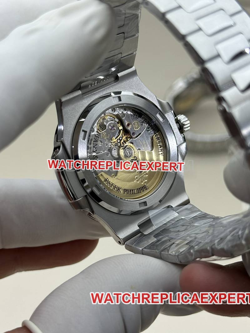 Patek Philippetop-tier replica watch BBF factory Nautilus Tiffany blue dial324movementsteel bracelet caseback live photo