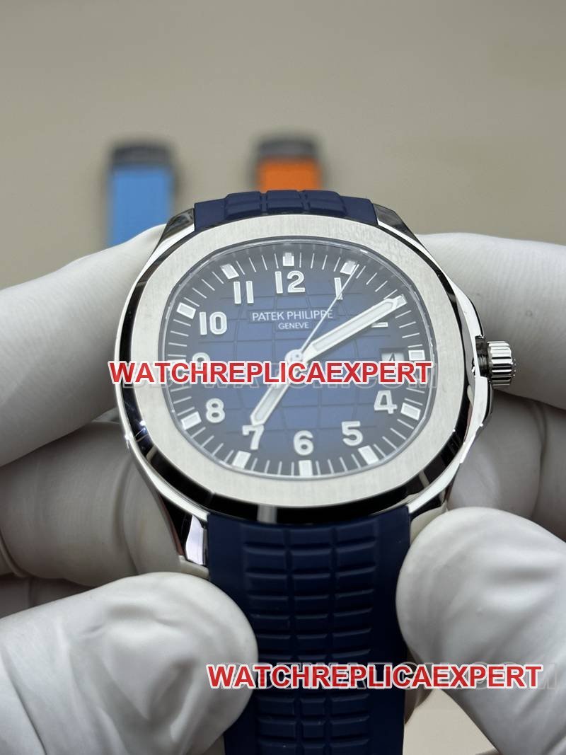 Patek Philippe best replica watch BBF factory grenade blue dial blue rubber model 5168Gfront live photo