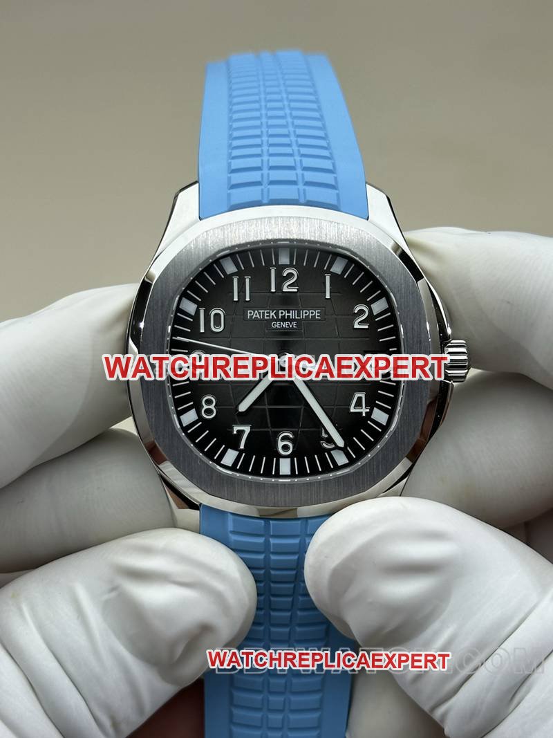 Relógio super clone BBF Factory Aquanaut mostrador preto mecânico azul borracha modelo 5167A Patek Philippe — luxury replica watch guide | Watch Replica Expert