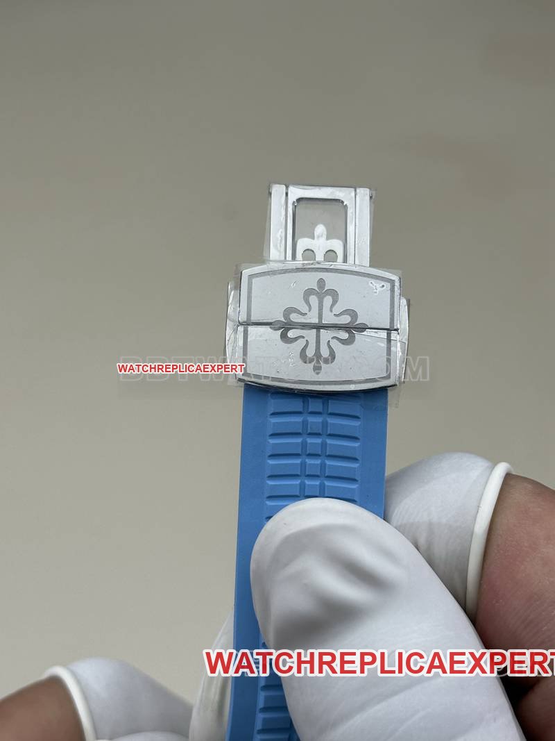 Patek Philippe super clone watch BBF factory grenade black dial blue rubber model 5167Abraceletlive photos