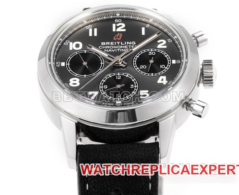 Breitling1:1replica watch BLS factory overseas gray plate 41mmchronograph7750movementleather strap model front live photo