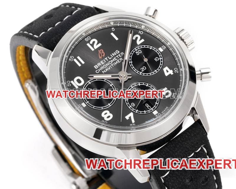 Breitling1:1replica watch BLS factory overseas gray plate 41mmchronograph7750movementleather strap model front live photo