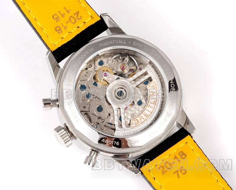 Breitling1:1replica watch BLS factory overseas gray plate 41mmchronograph7750movementleather strap model caseback live photo
