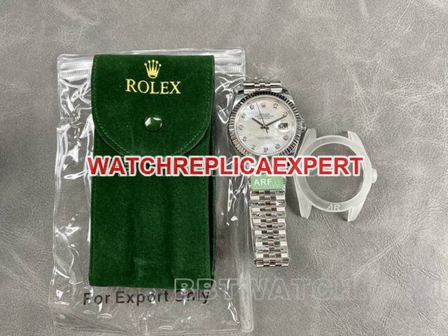 Rolextop-tier replica watch ARF Factory log 41mm mother-of-pearl plate 3235 steel bracelet front live photo