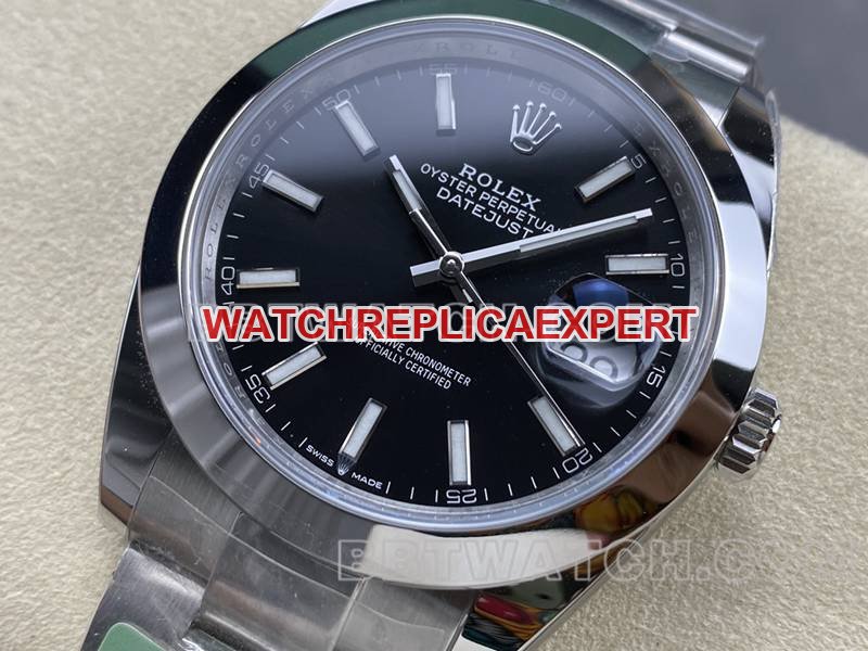 Reloj réplica superior Factory Datejust 41 mm esfera negra Rolex 3235 movimiento mecánico correa de acero ARF — luxury replica watch guide | Watch Replica Expert