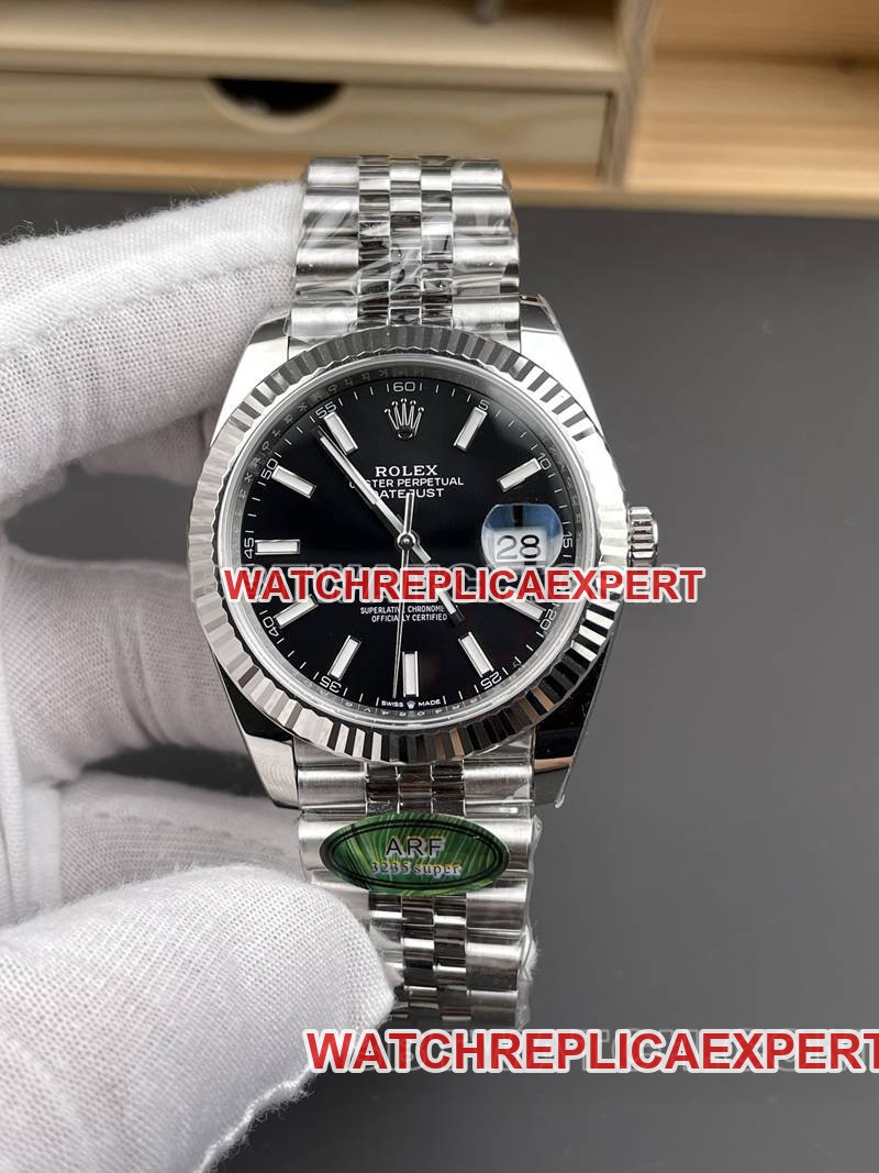 Las mejores réplicas de relojes ARF Factory Log 41 mm Esfera negra 3235 Movimiento mecánico Modelos de pulsera de acero 41 mm ARF Rolex — luxury replica watch guide | Watch Replica Expert