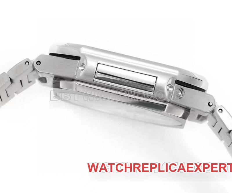 Patek Philippe1:1replica watch 3k factory 45mm black white dial240psmovementsteel bracelet model 5822side live photo