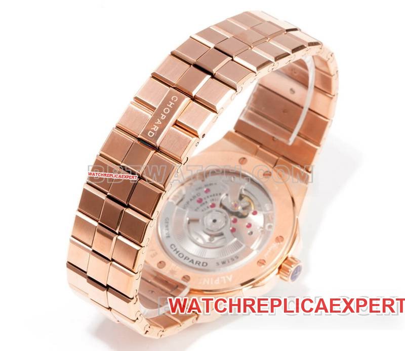 Chopard super clone watch GH factory snow mountain proud wing 41mm rose gold plate sapphire crystal circle steel bracelet model bracelet live photos