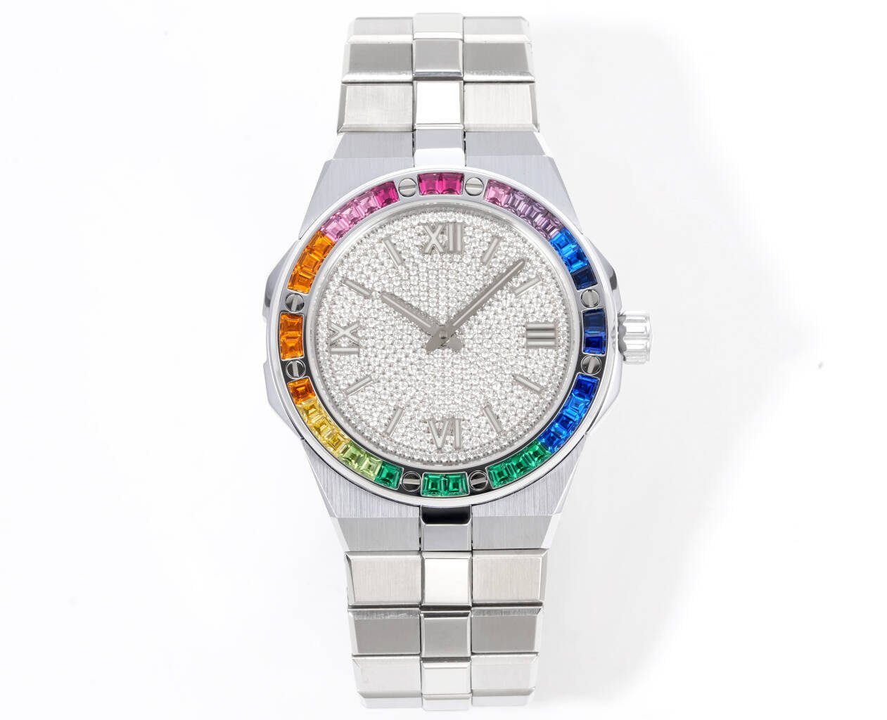 Chopard Top Réplica Relógios GH Fábrica Snowy Mountain Pride 41mm Placa de Diamante Cor Anel de Safira Modelos de Cinto de Aço Mecânico 41mm Chopard — luxury replica watch guide | Watch Replica Expert