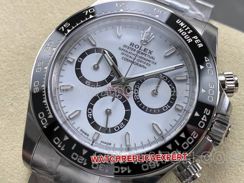 Rolex best replica watch ARF FactoryDaytonawhite dialPanda Daytona4131steel bracelet front live photo