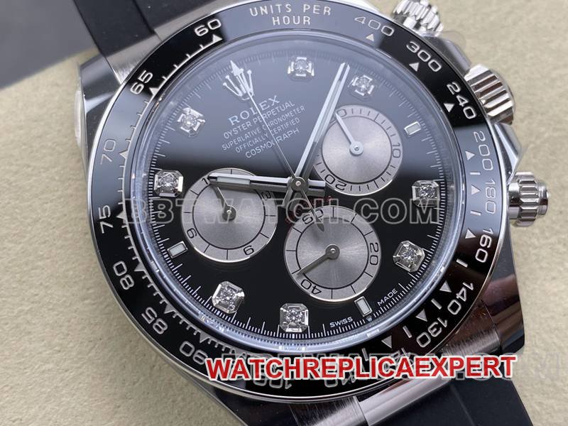Rolex best replica watch ARF FactoryDaytonablack dial4131 rubber model front live photo