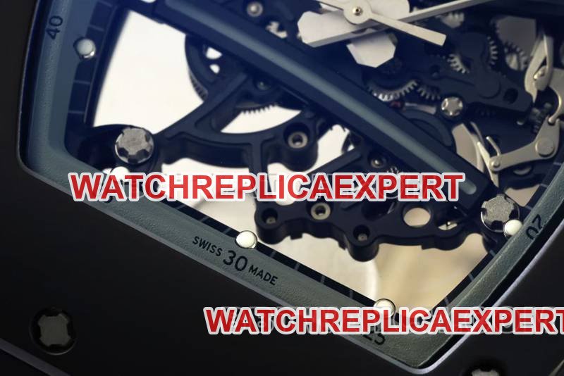 Richard Mille super clone watch R factory hollow plate white rubber model RM061front live photo