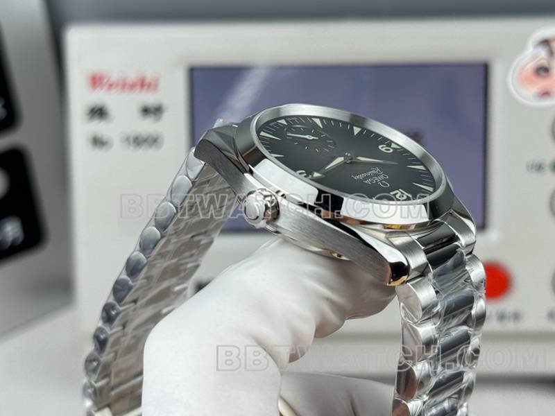 Omega super clone watch Seamaster gray plate 38mm small seconds steel bracelet model side live photo